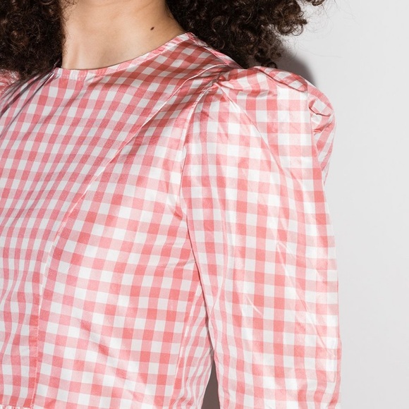 Batsheva Gingham-check Silk Minidress - Picture 5 of 7